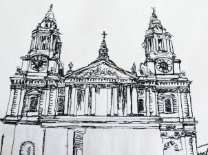 St Paul's front steps reverse